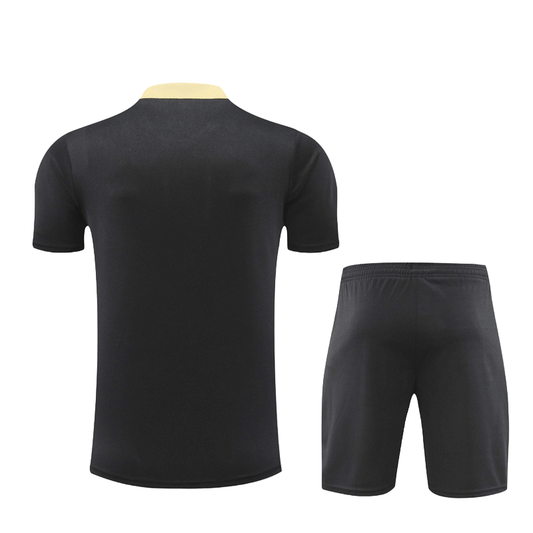 Conjunto de Treino PSG Camisa Preta + Bermuda Preta 2024/25