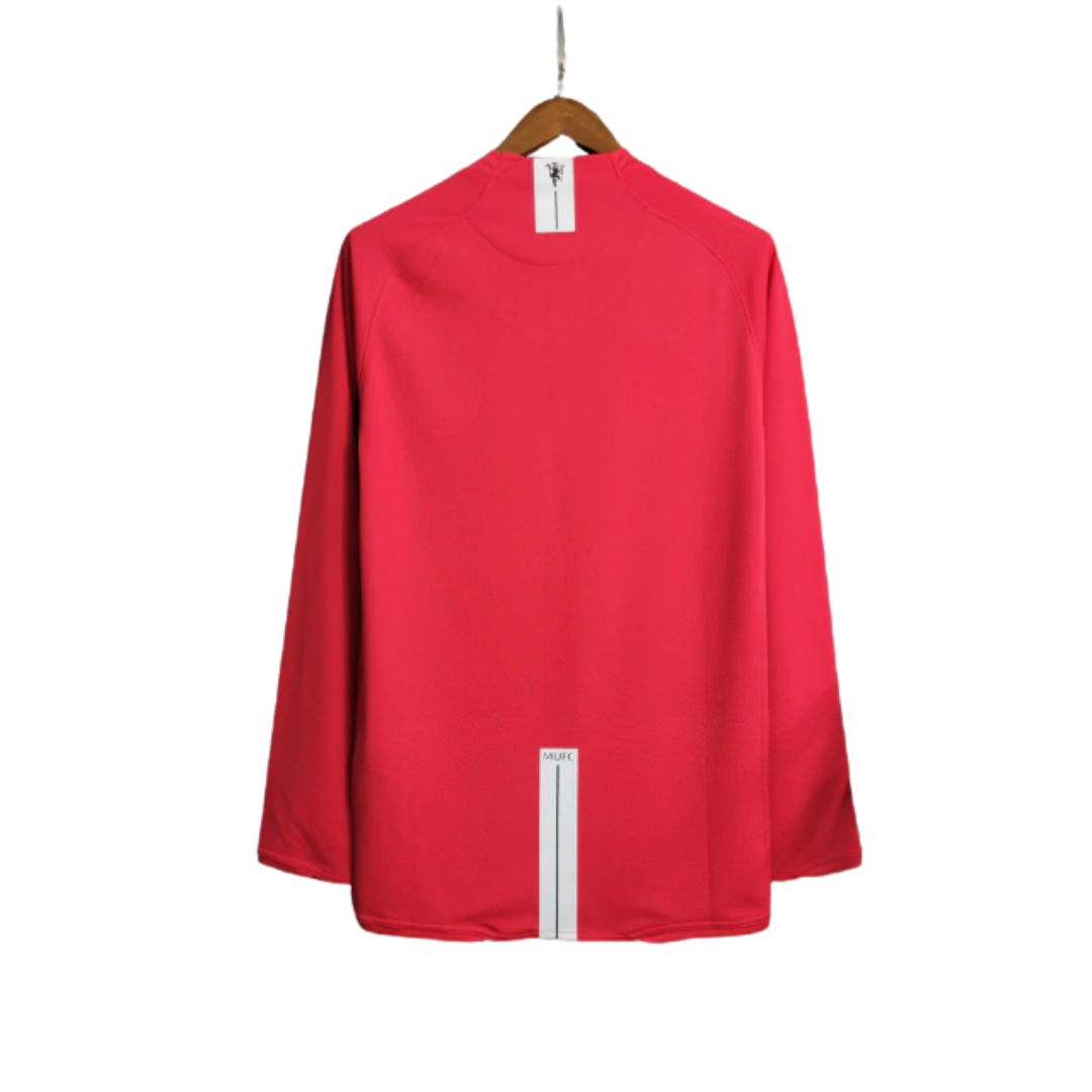 Camisa Manchester United 2007/2008 Retrô Manga Longa