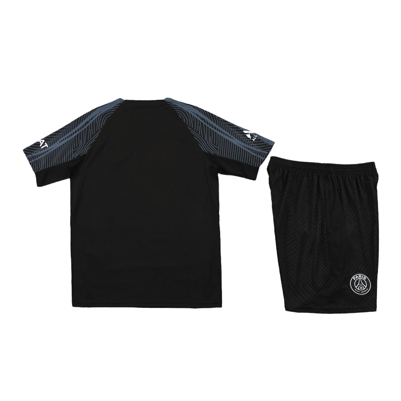 Conjunto de Treino PSG Camisa Preta + Bermuda Preto 2023/24