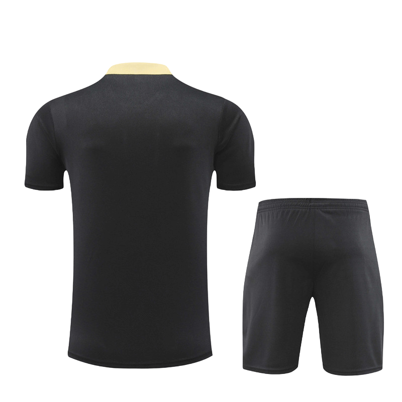 Conjunto de Treino PSG Camisa Preta + Bermuda Preta 2024/25