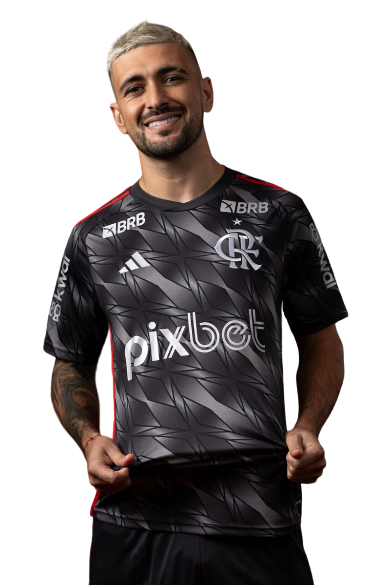 Camisa do Flamengo Com Todos os Patrocínios 2024 - Cinza