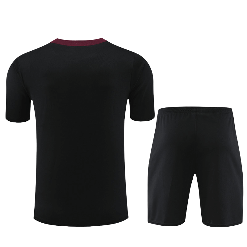 Conjunto de Treino PSG Camisa Preta + Bermuda Preta 2024/25