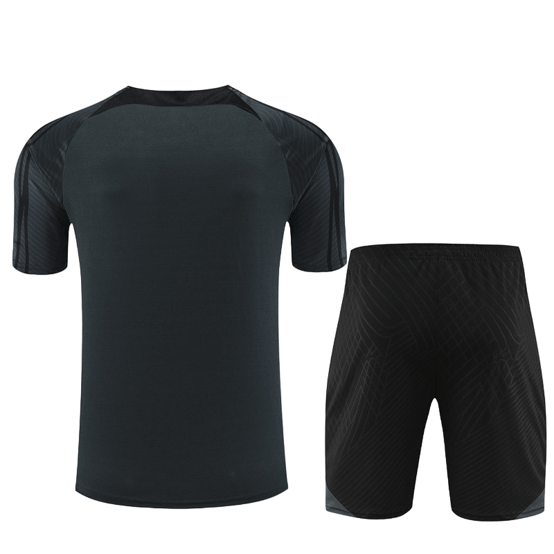 Conjunto de Treino PSG Camisa + Bermuda Cinza Chumbo 2023/24