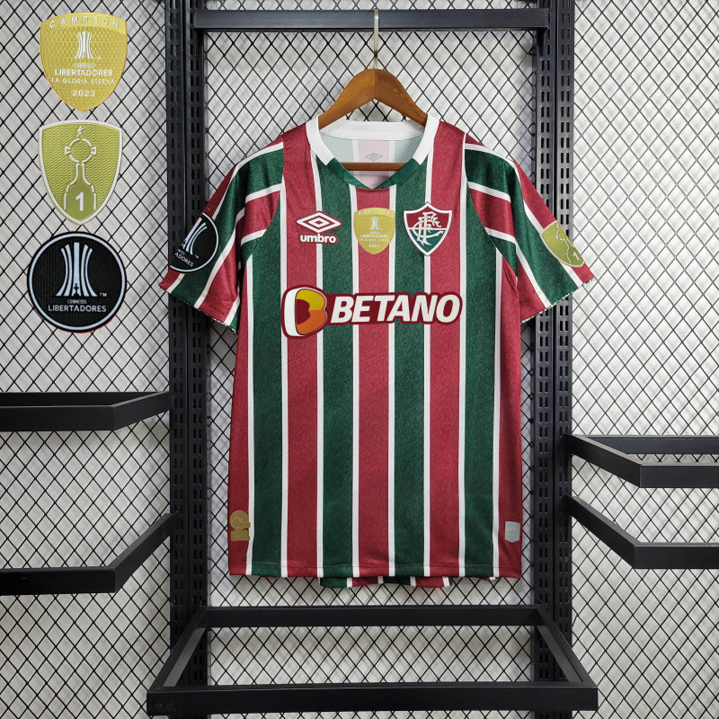 Camisa do Fluminense Com Todos os Patchs 24-25