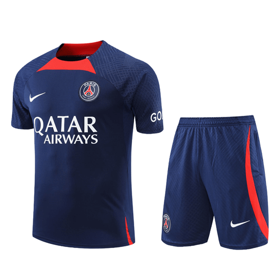 Conjunto de Treino PSG Camisa + Bermuda Azul Escuro 2022/23