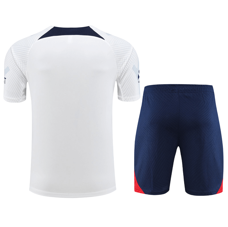 Conjunto de Treino PSG Camisa Branca+ Bermuda Azul 2022/23