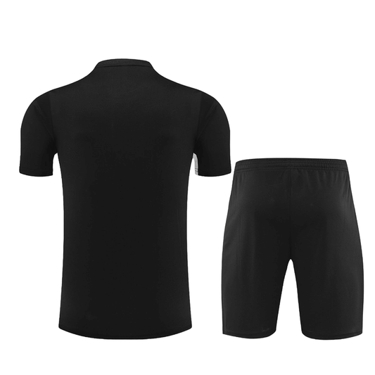 Conjunto de Treino PSG Camisa Preta + Bermuda Preta 2023/24