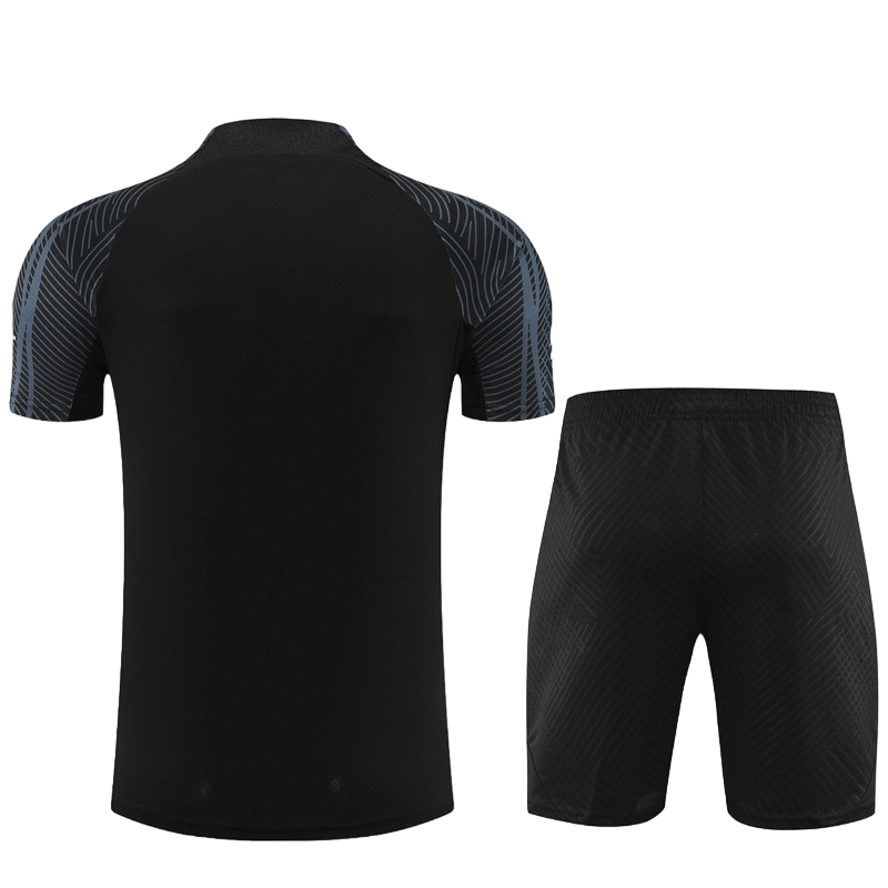 Conjunto de Treino PSG Camisa Preta + Bermuda Preto 2023/24