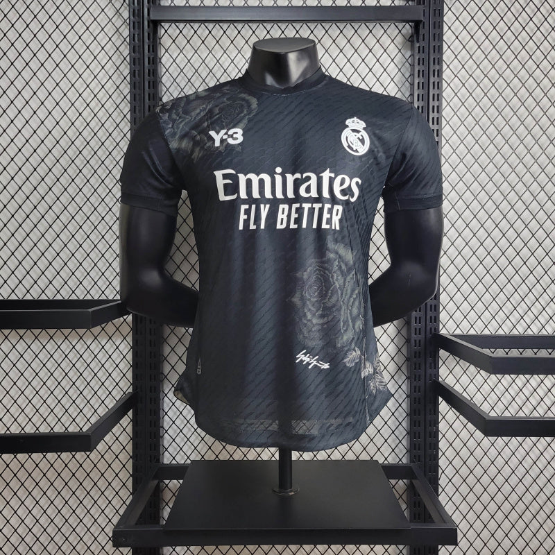 Camisa do Real Madrid Y-3 Preta  2024-25 Home Versão Jogador