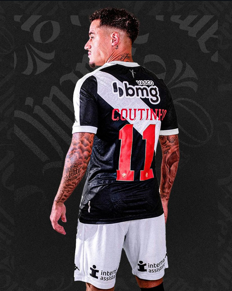 Camisa Do Vasco Preta 2024 C/N Coutinho 10