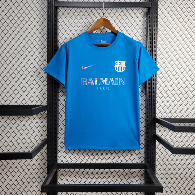 Camisa do Barcelona Edição Balmain Azul