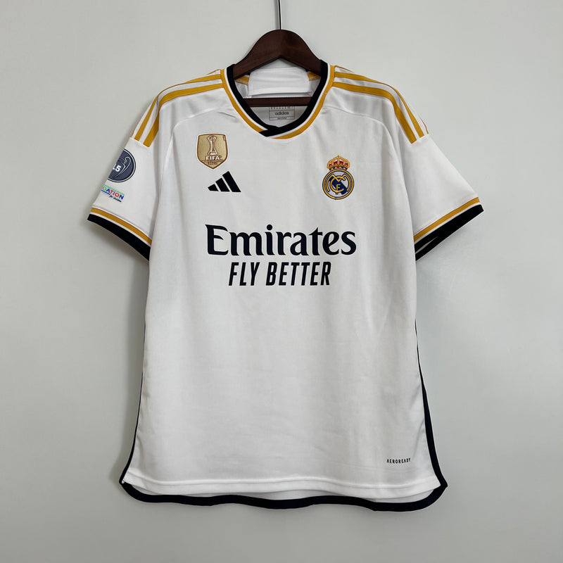 Camisa do Real Madrid com Patch da Champions Lá Décima 15 23/24