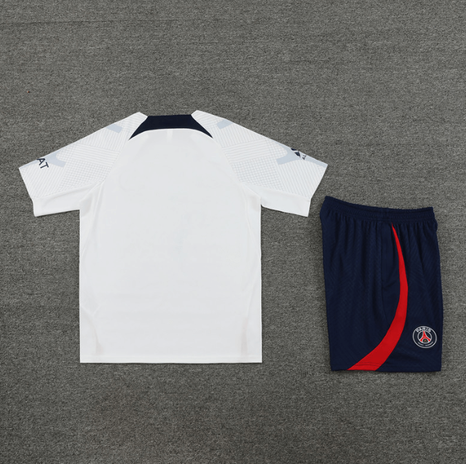 Conjunto de Treino PSG Camisa Branca+ Bermuda Azul 2022/23