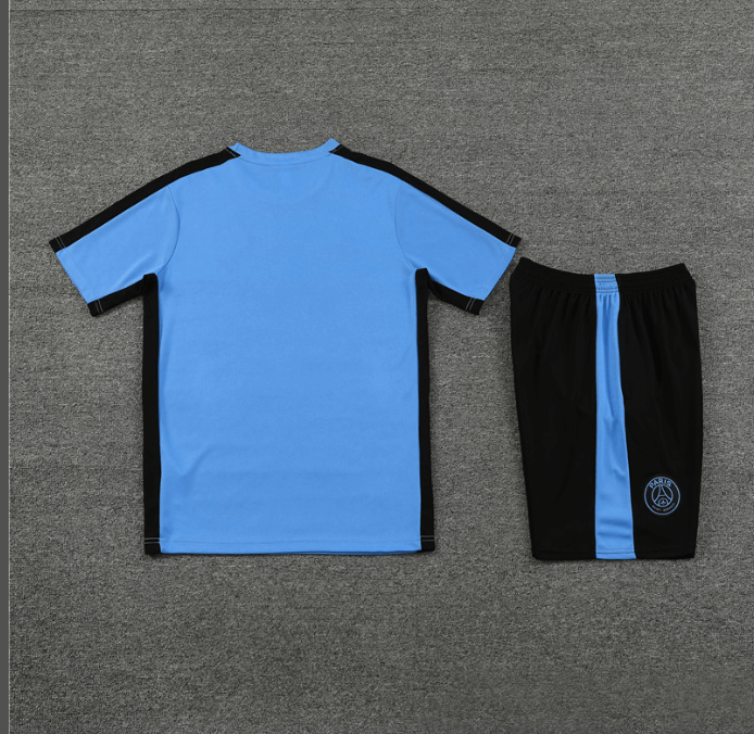 Conjunto de Treino PSG Camisa + Bermuda Azul/Preta 2023/24