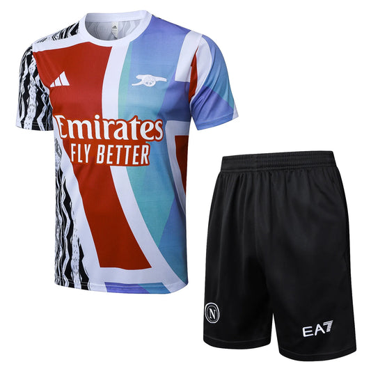 Conjunto Arsenal Treino 24/25 - Vermelho e Azul