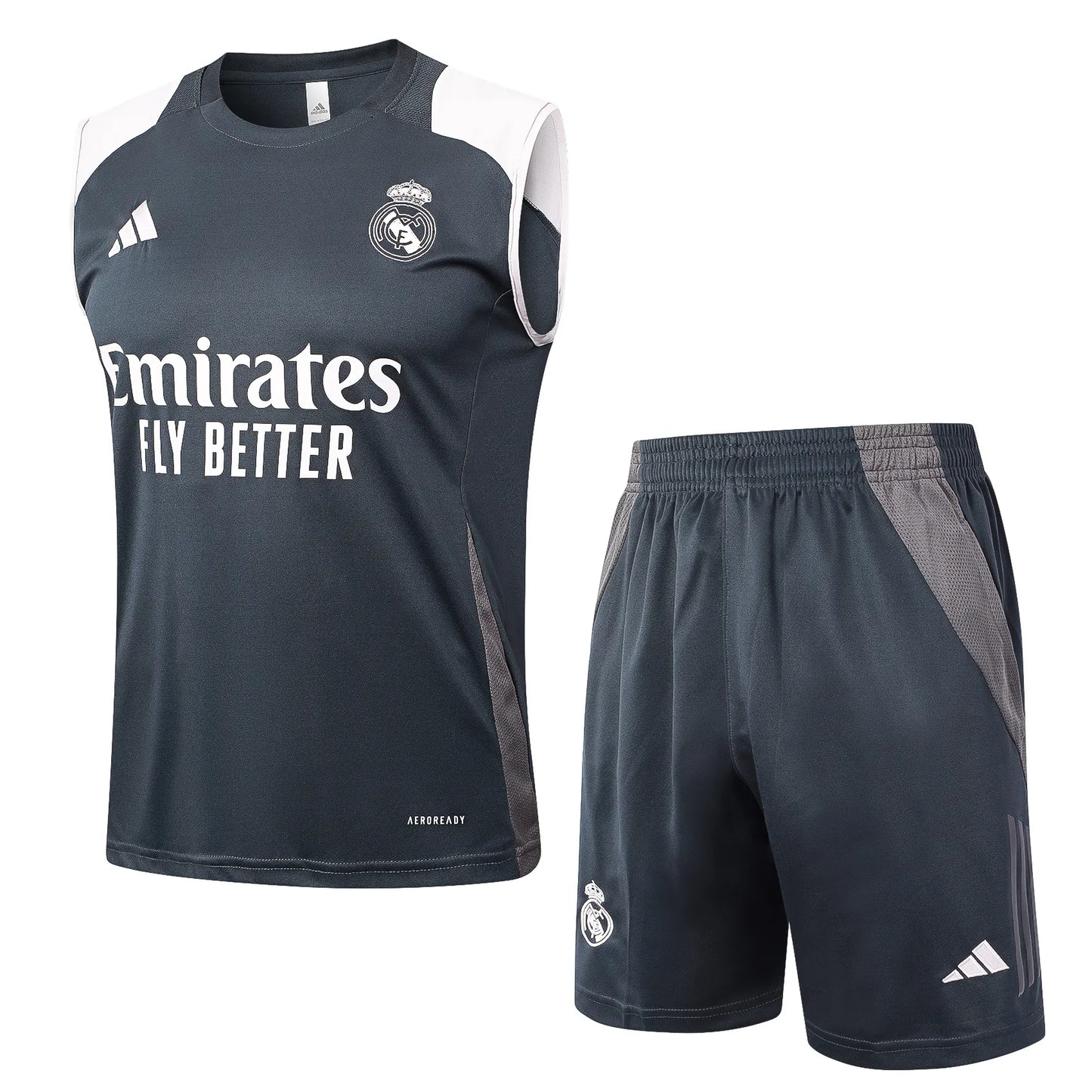 Conjunto Real Madrid Treino Regata 24/25 - Cinza