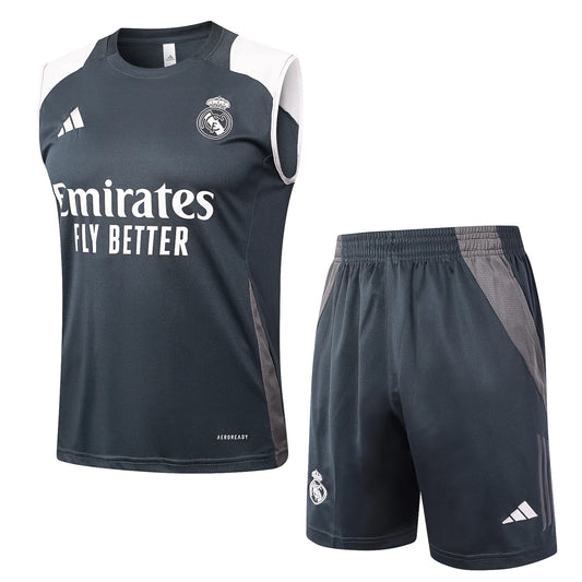 Conjunto Real Madrid Treino Regata 24/25 - Cinza