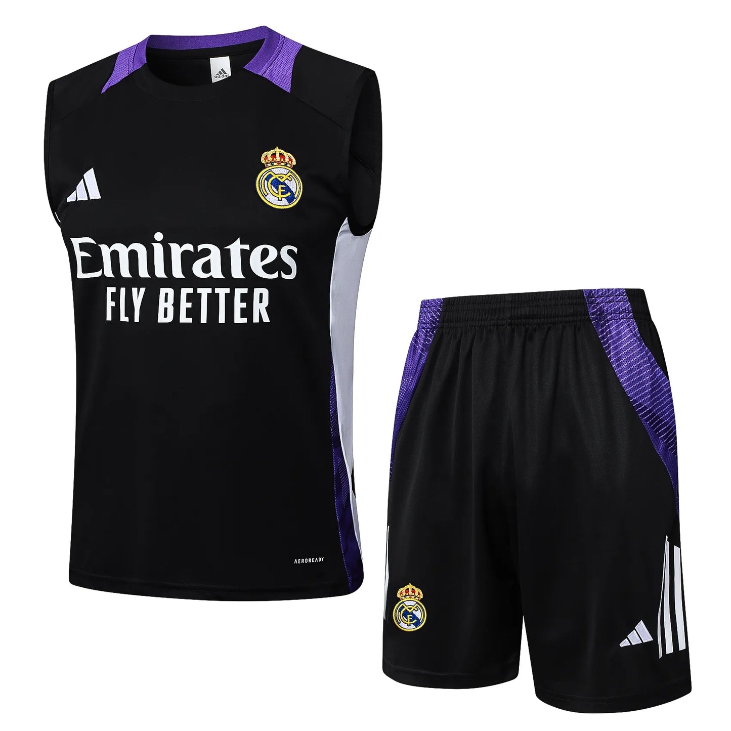 Conjunto Real Madrid Treino Regata 24/25 - Preto