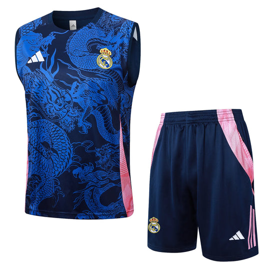 Conjunto Real Madrid Treino Regata 24/25 - Azul Dragão