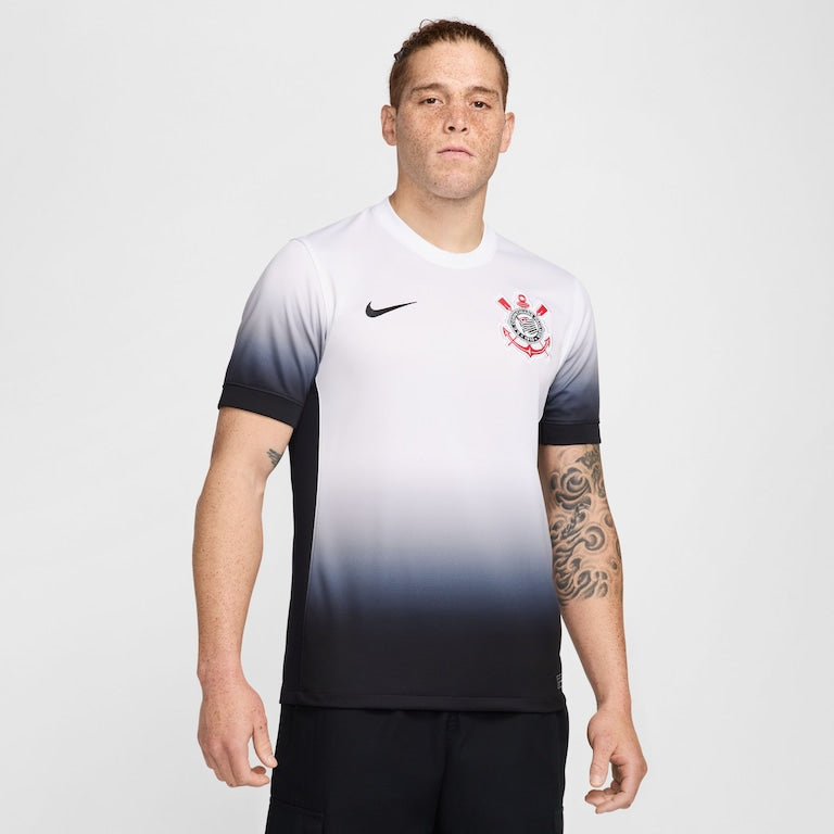 Camisa do Corinthians Versão Torcedor - Memphis 94 - Branca e Preta