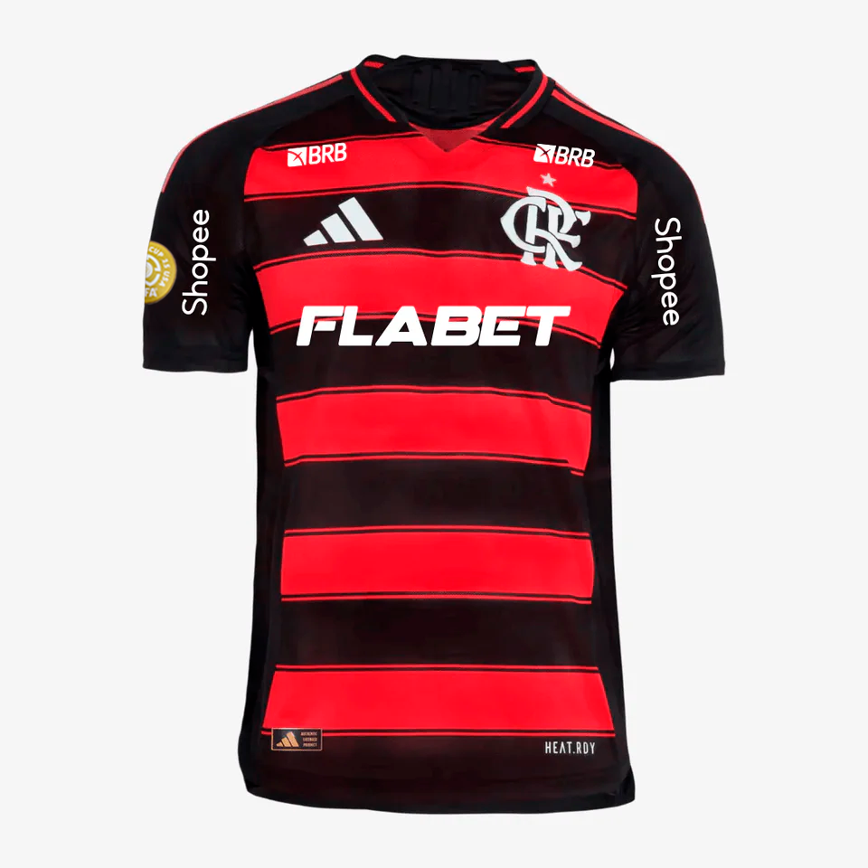 Camisa Adidas Flamengo 2025/26 I Jogador Com Patrocínios