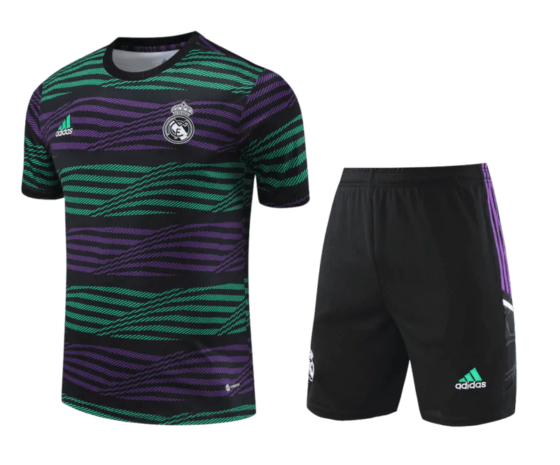 Conjunto de Treino Real Madrid 2023 Verde e Roxo