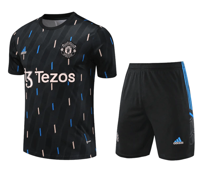 Conjunto de Treino Manchester United 2023 Preto e Azul