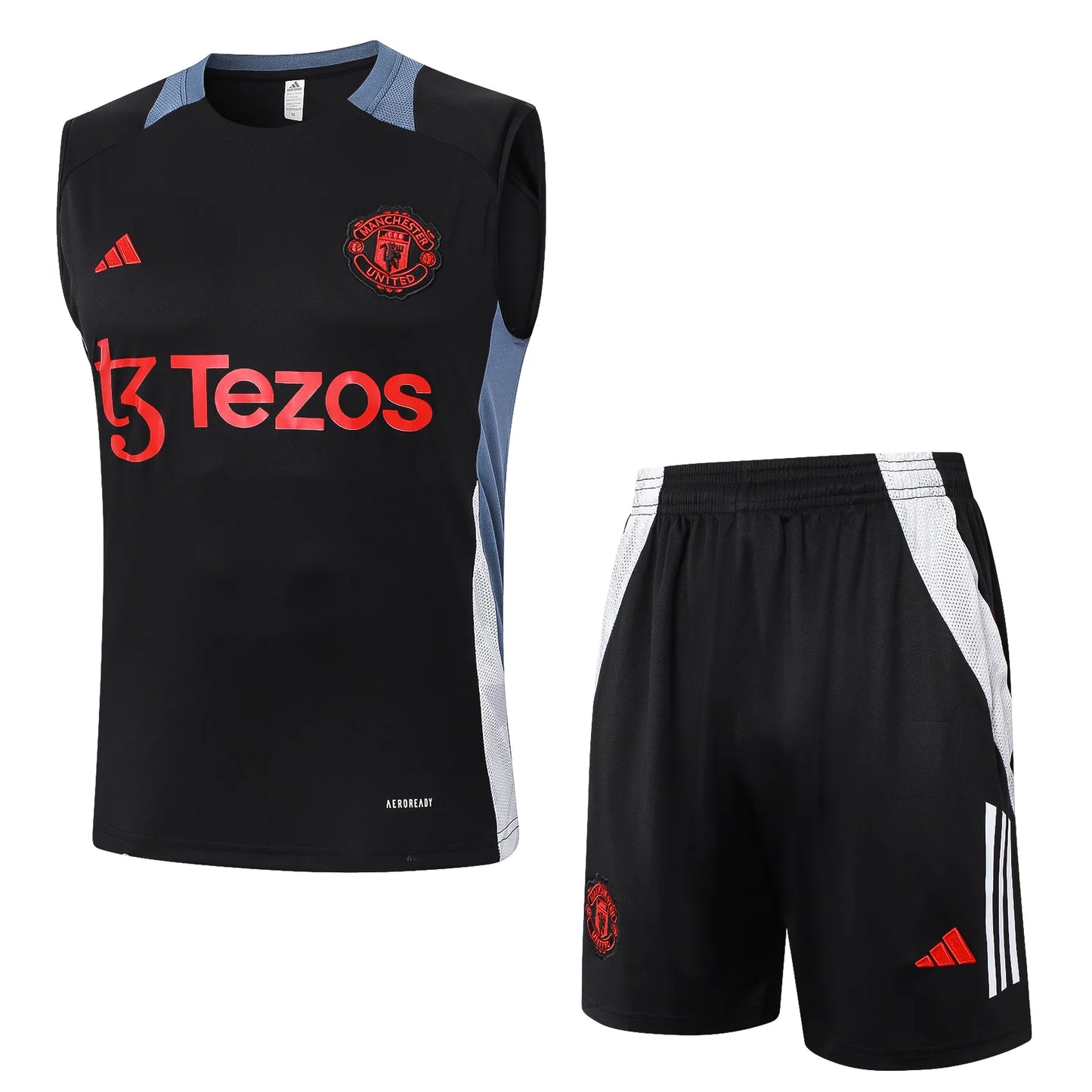 Conjunto Manchester United Treino Regata 24/25 - Preto