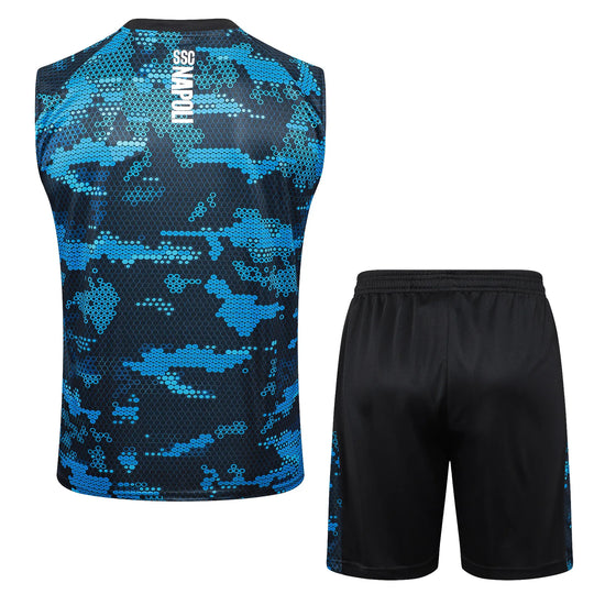 Conjunto Napoli Treino Regata 24/25 - Azul e Preto