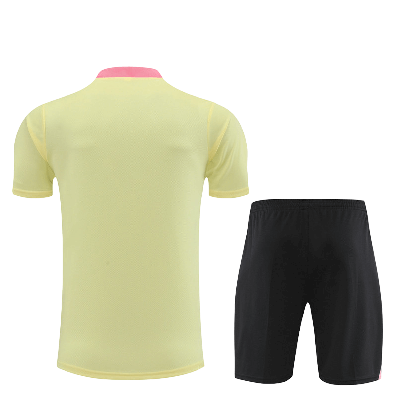 Conjunto de Treino PSG Camisa Amarelo + Bermuda Preto 202/25