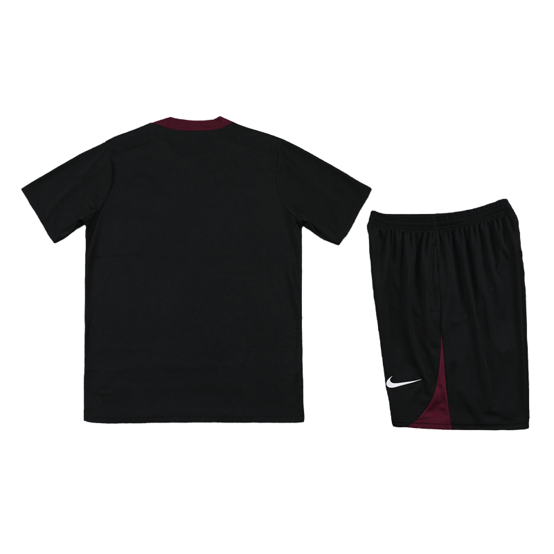 Conjunto de Treino PSG Camisa Preta + Bermuda Preta 2024/25