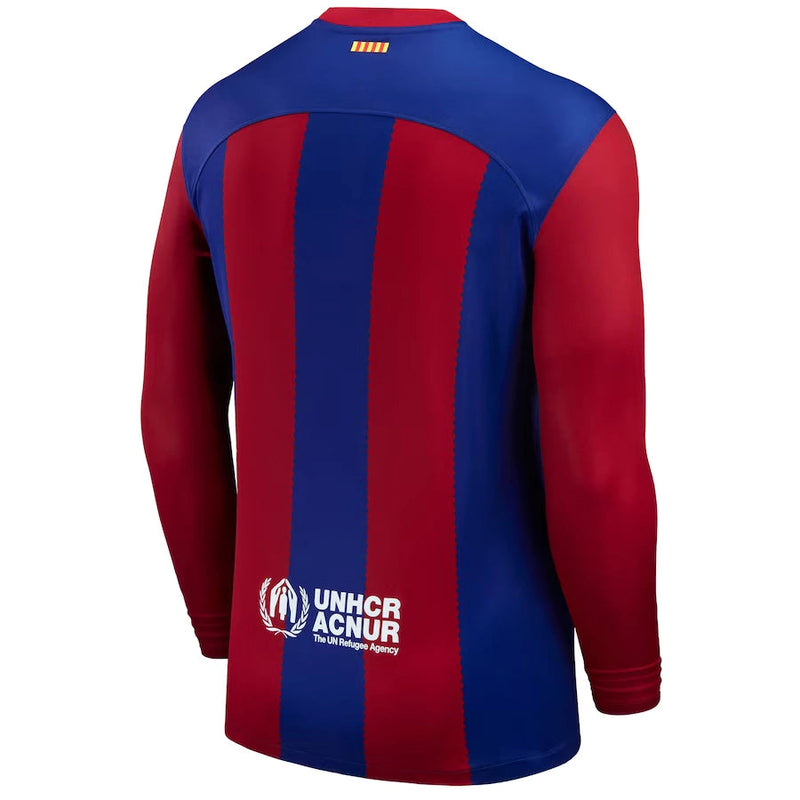 Camisa Barcelona 2023/24 Home Manga Longa