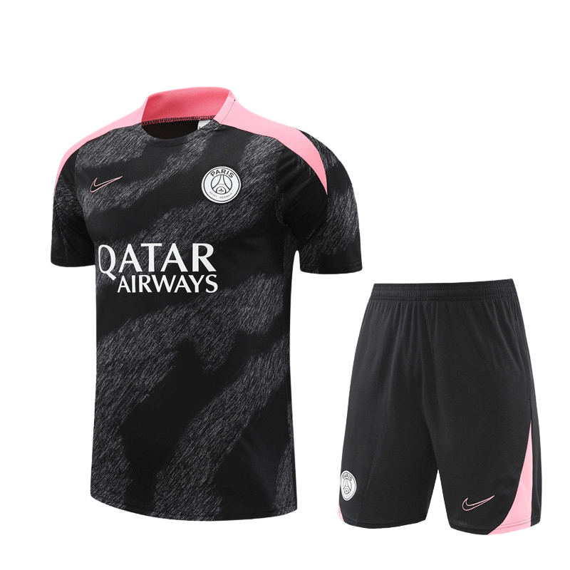 Conjunto de Treino PSG Camisa Cinza+ Bermuda Cinza 2024/25