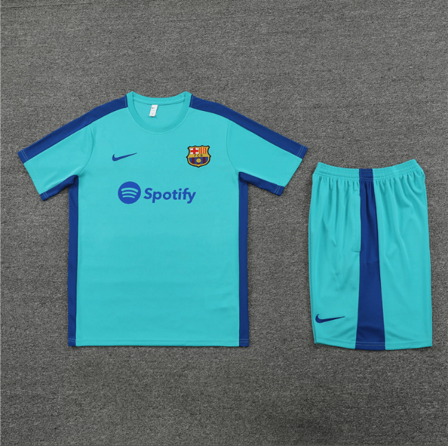 Conjunto Barcelona Treino Camisa/Short Azul Clara 2023/24
