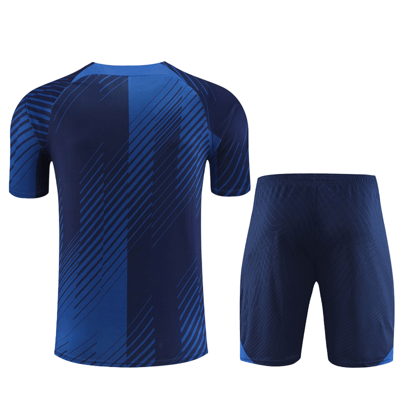 Conjunto Barcelona Treino Camisa/Short Azul Escura 2023/24