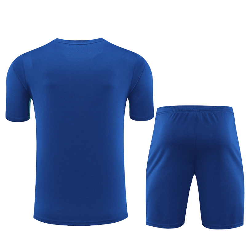 Conjunto Barcelona Treino Camisa/Short Azul Escura/Clara 2023/24