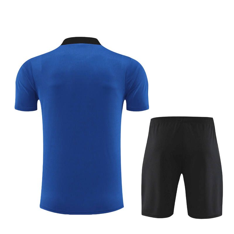 Conjunto Barcelona Treino Camisa/Short Azul/Preta 2024/25