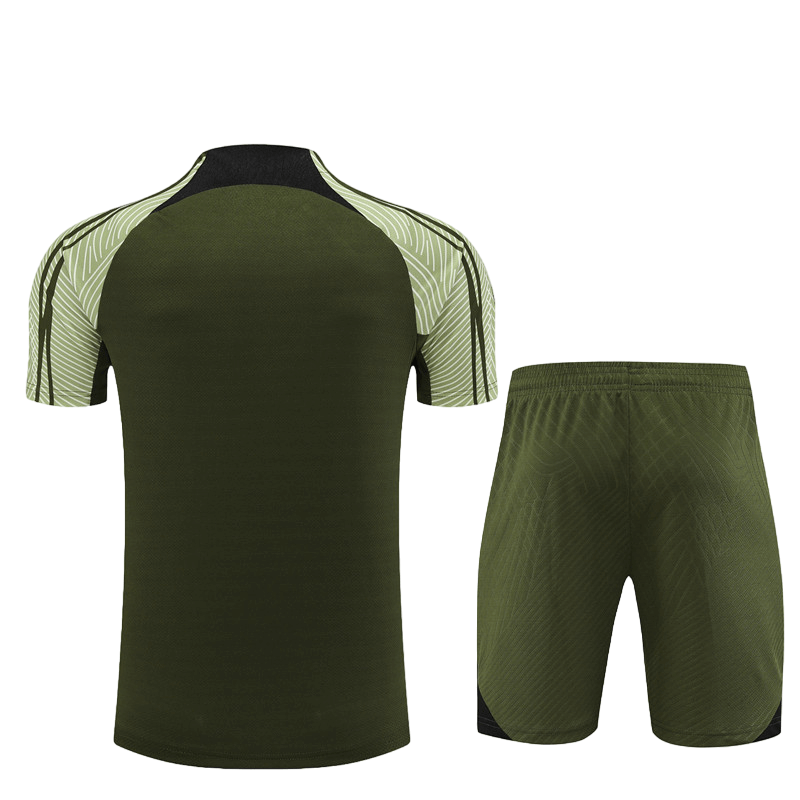 Conjunto Barcelona Treino Camisa/Short Verde Musgo 2024/25