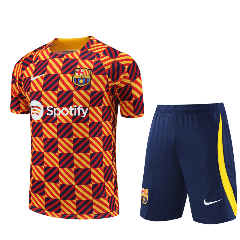 Conjunto Barcelona Treino Camisa/Short Laranja 2023/24