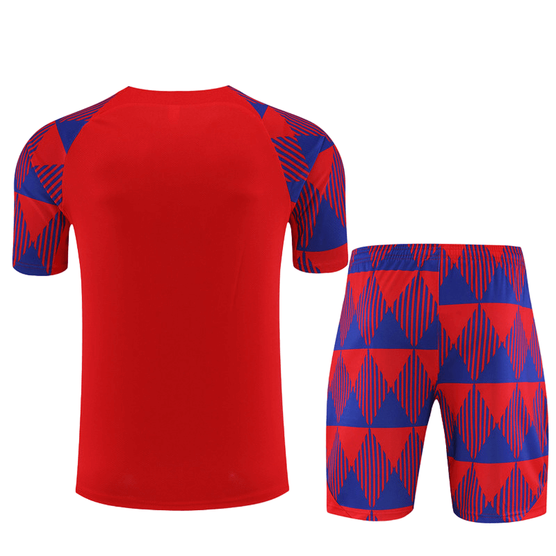 Conjunto Barcelona Treino Camisa/Short Vermelha 2023/24