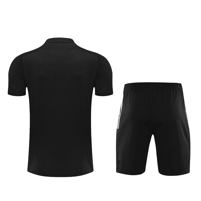 Conjunto Real Madrid Treino Bermuda e Camisa Preta 2023/24