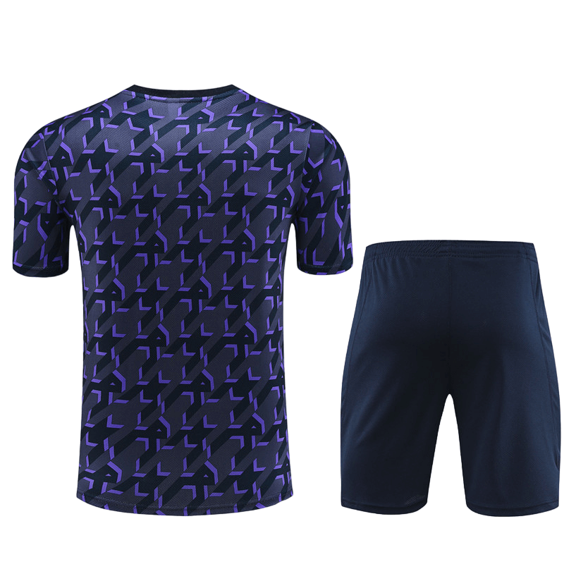 Conjunto de Treino Bermuda e Camisa Real Madrid Roxo 2023/24