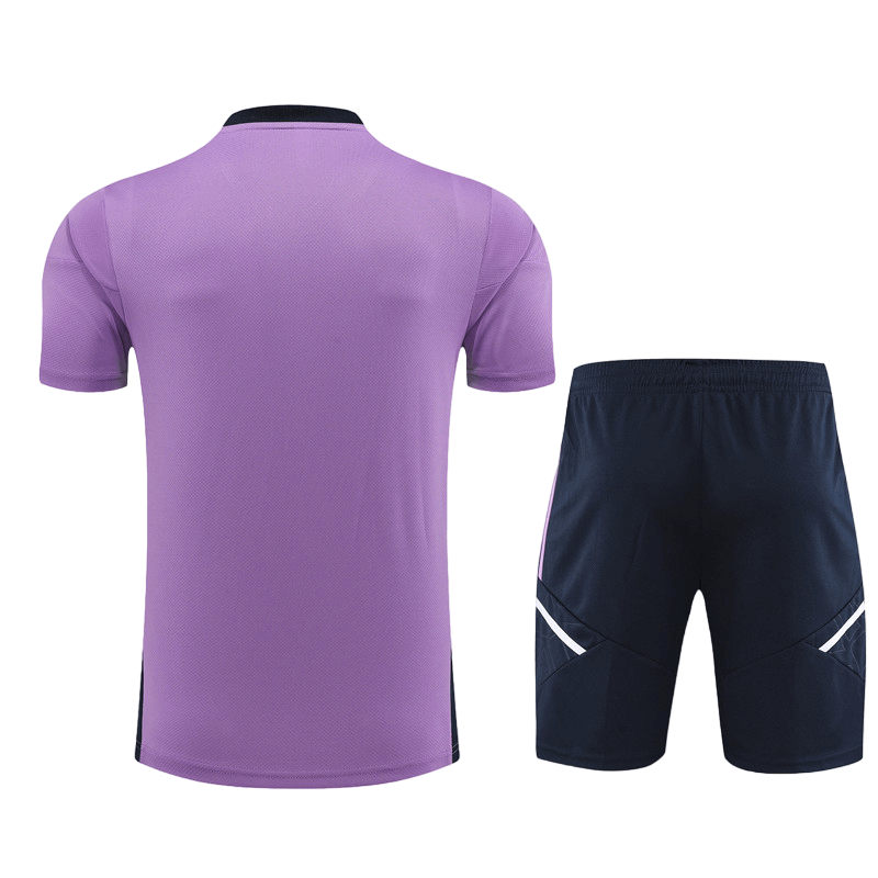 Conjunto Real Madrid Treino Bermuda e Camisa Roxo 2022/23