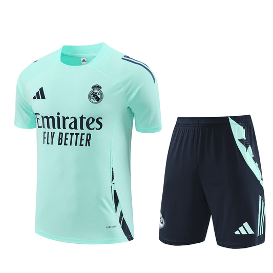 Conjunto Real Madrid Treino Bermuda e Camisa Verde 2024/25