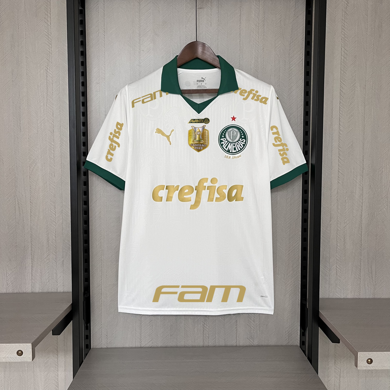 Camisa do Palmeiras Branca  Todos os Patrocínios 2024/25