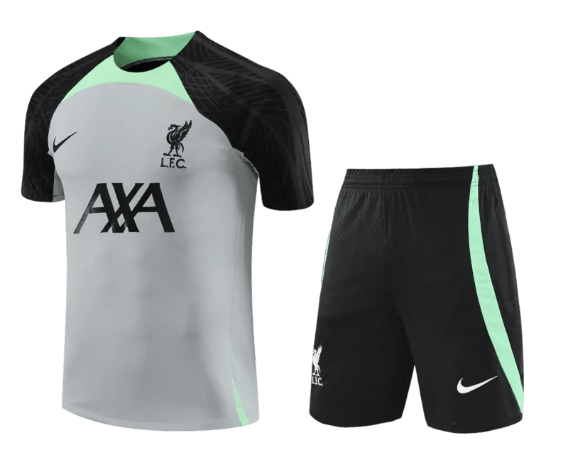 Conjunto de Treino Liverpool 2023 Preto e Branco