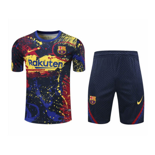 KIT CAMISA+SHORT TREINO BARCELONA GRAFITE 20/21