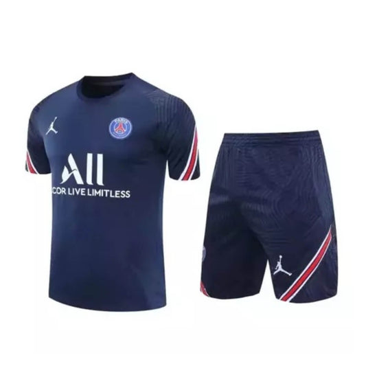 Kit Camisa + Short Treino PSG Azul 21/22 – Masculino