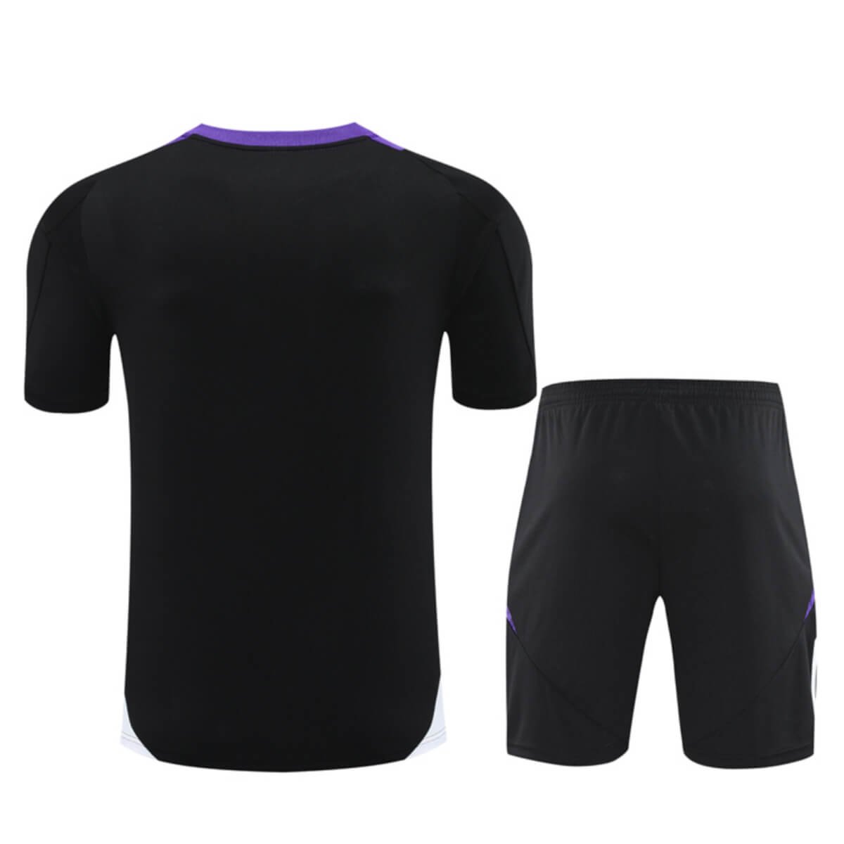 Kit Short e Camisa do Real Madrid Treino Preto 2024/25
