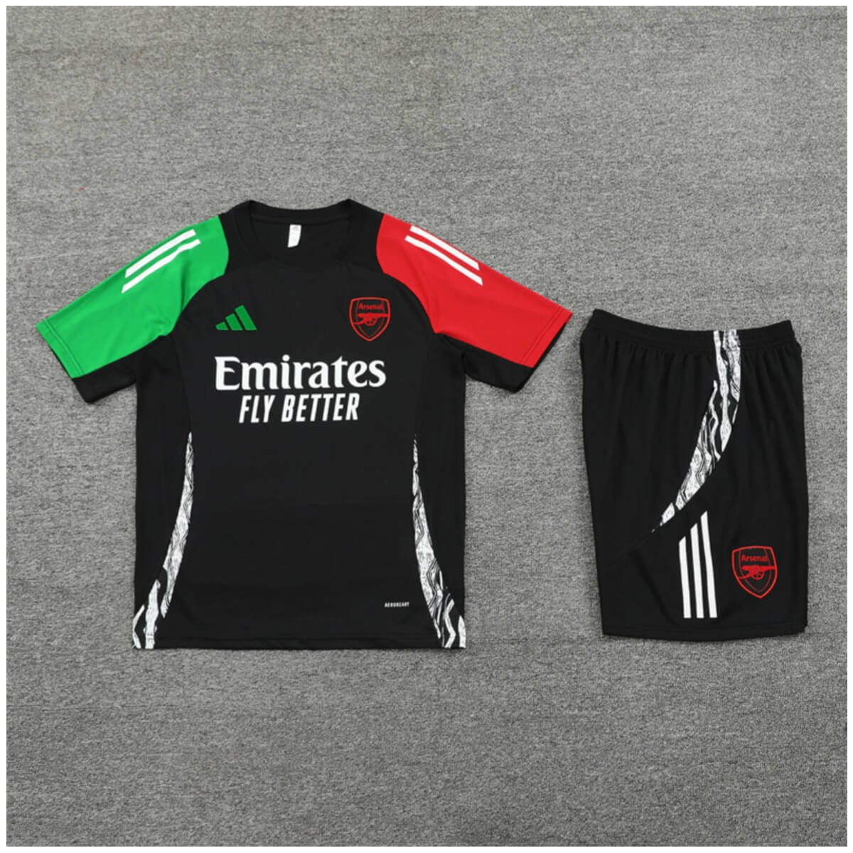 Conjunto Arsenal Treino Camisa e Short Preta 2024/25
